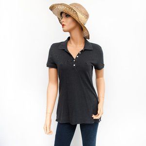 Tommy Bahama Black Cotton Polo Shirt XS